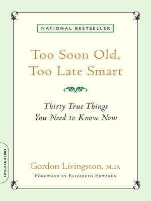 Too Soon Old, Too Late Smart - ebook